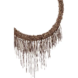 Brown Necklace with all-over rhinestone details in metal for women