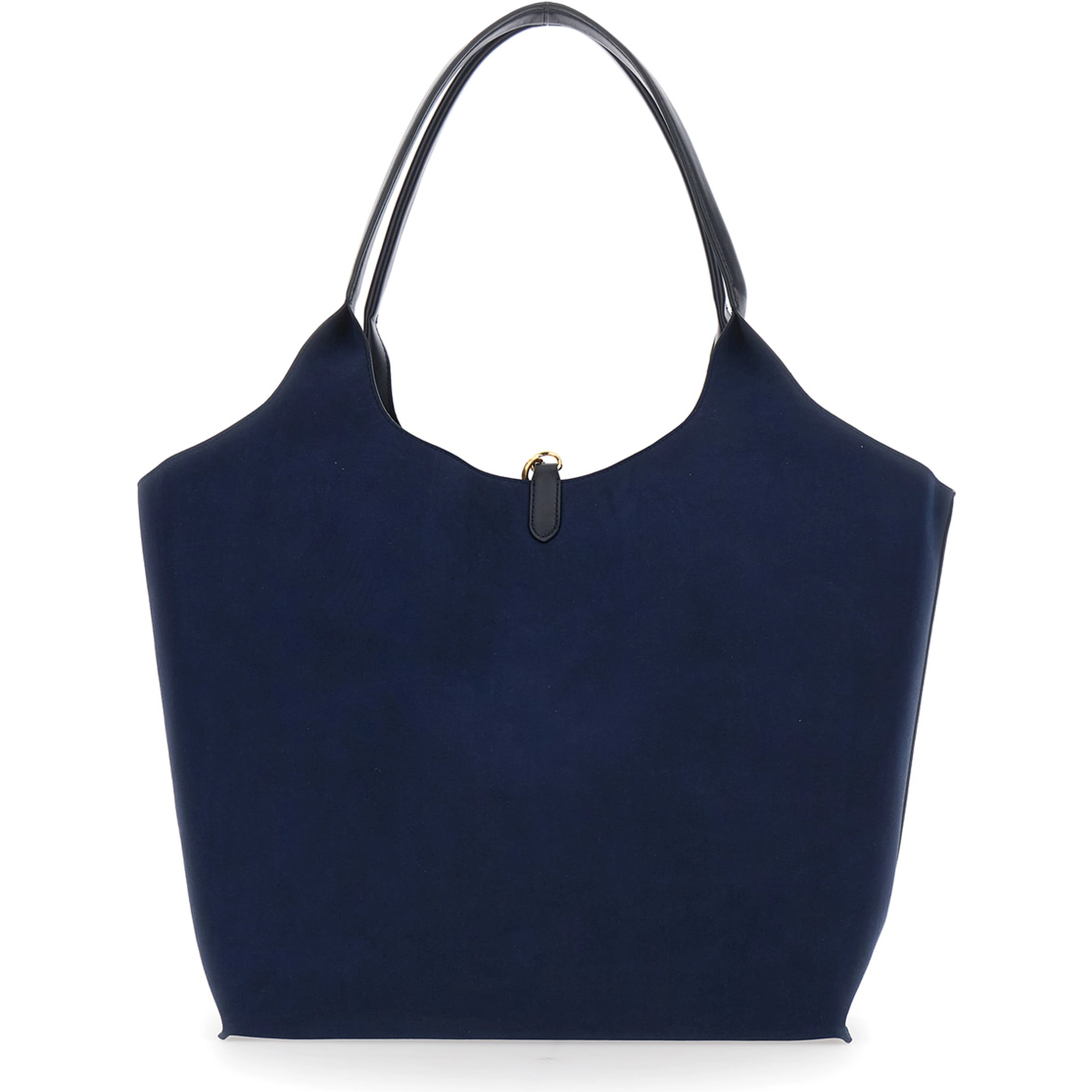 Reversible Tote Bag with Alter Mat and Alter Suede in Blue Polyester for Women