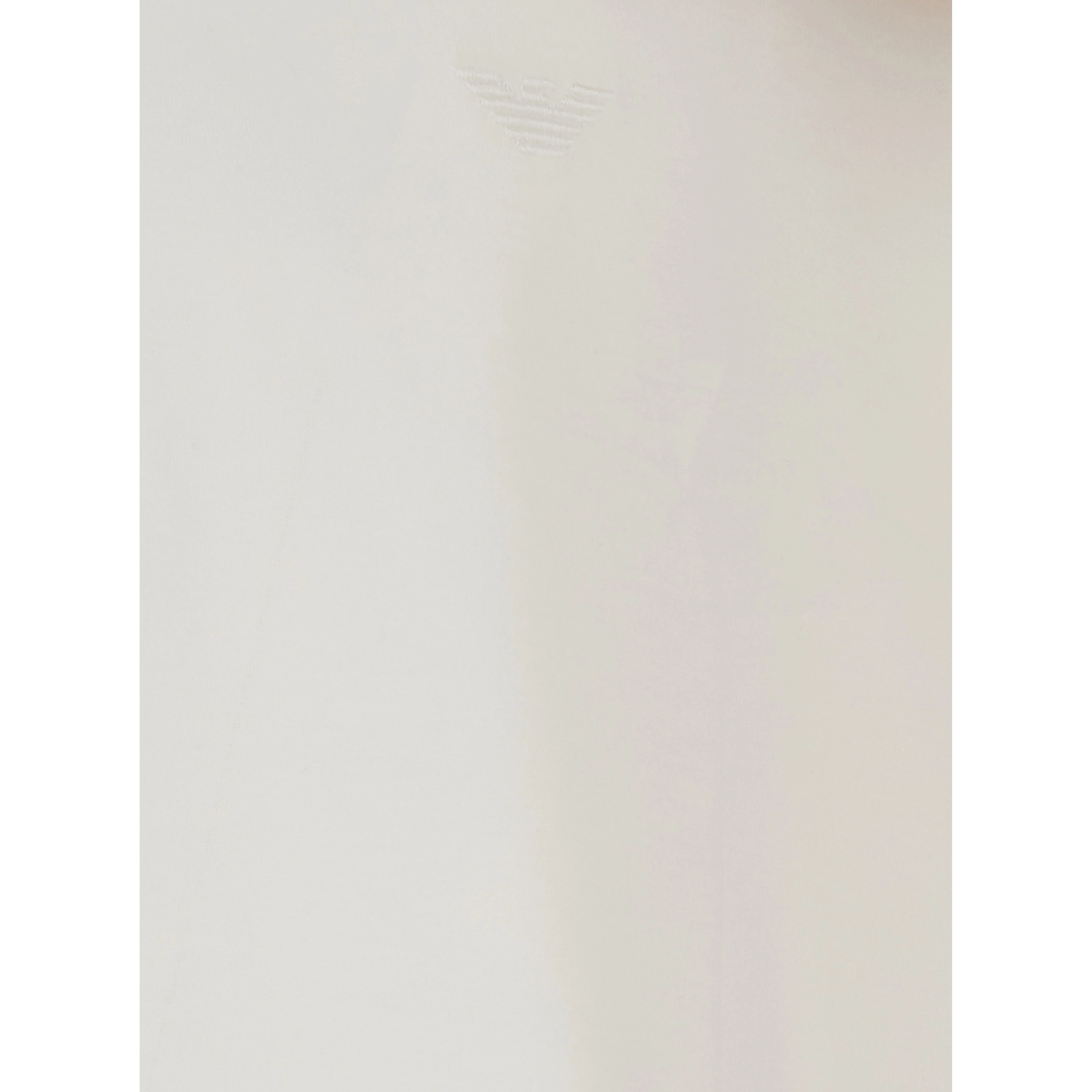 White Crew neck T-shirt with tone-on-tone logo embroidery on the front in cotton for men