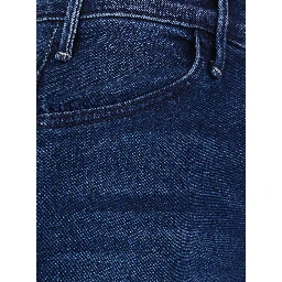 The Hustler Roller Sneak Blue jeans with Wide Leg and Logo Patch on the Back in Denim for Women