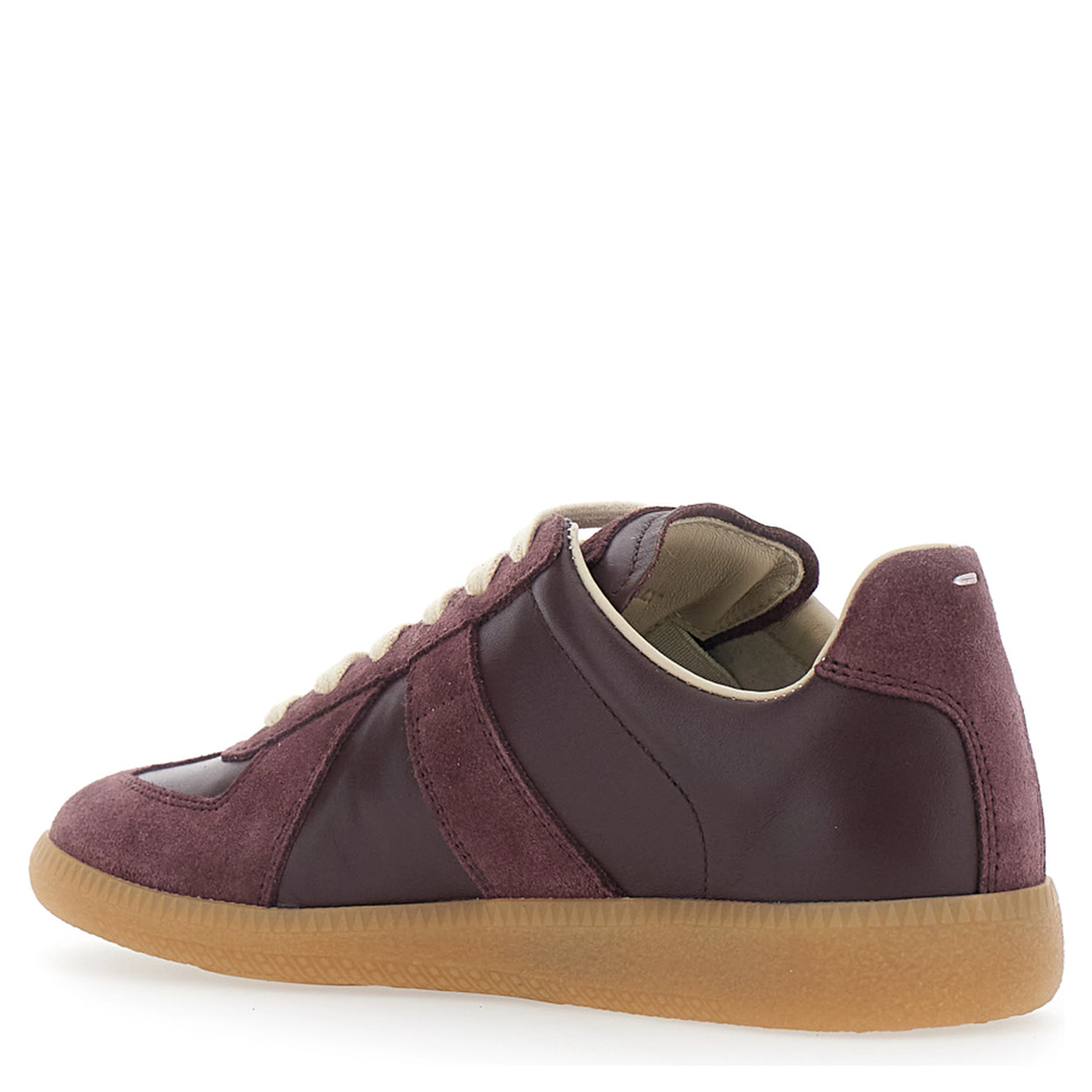Brown Low Top Sneakers in Leather and Suede for Women