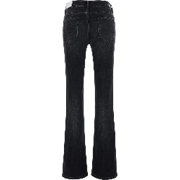 Sophie Gray High-Waisted Jeans with Flared Leg and Logo Patch on the Back in Denim for Women