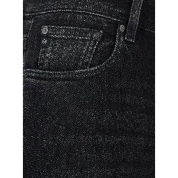 Sophie Gray High-Waisted Jeans with Flared Leg and Logo Patch on the Back in Denim for Women