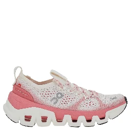 CloudXTempo Pink Low Top Sneakers with Perforated Design and Logo on the Side in Tech Fabric for Women