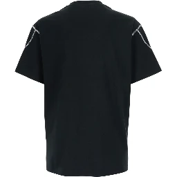 Black T-shirt with logo on the front in Cotton Men