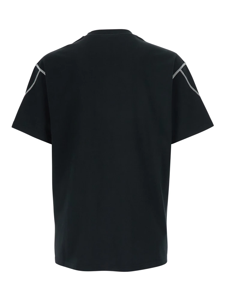 Black T-shirt with logo on the front in Cotton Men alternative