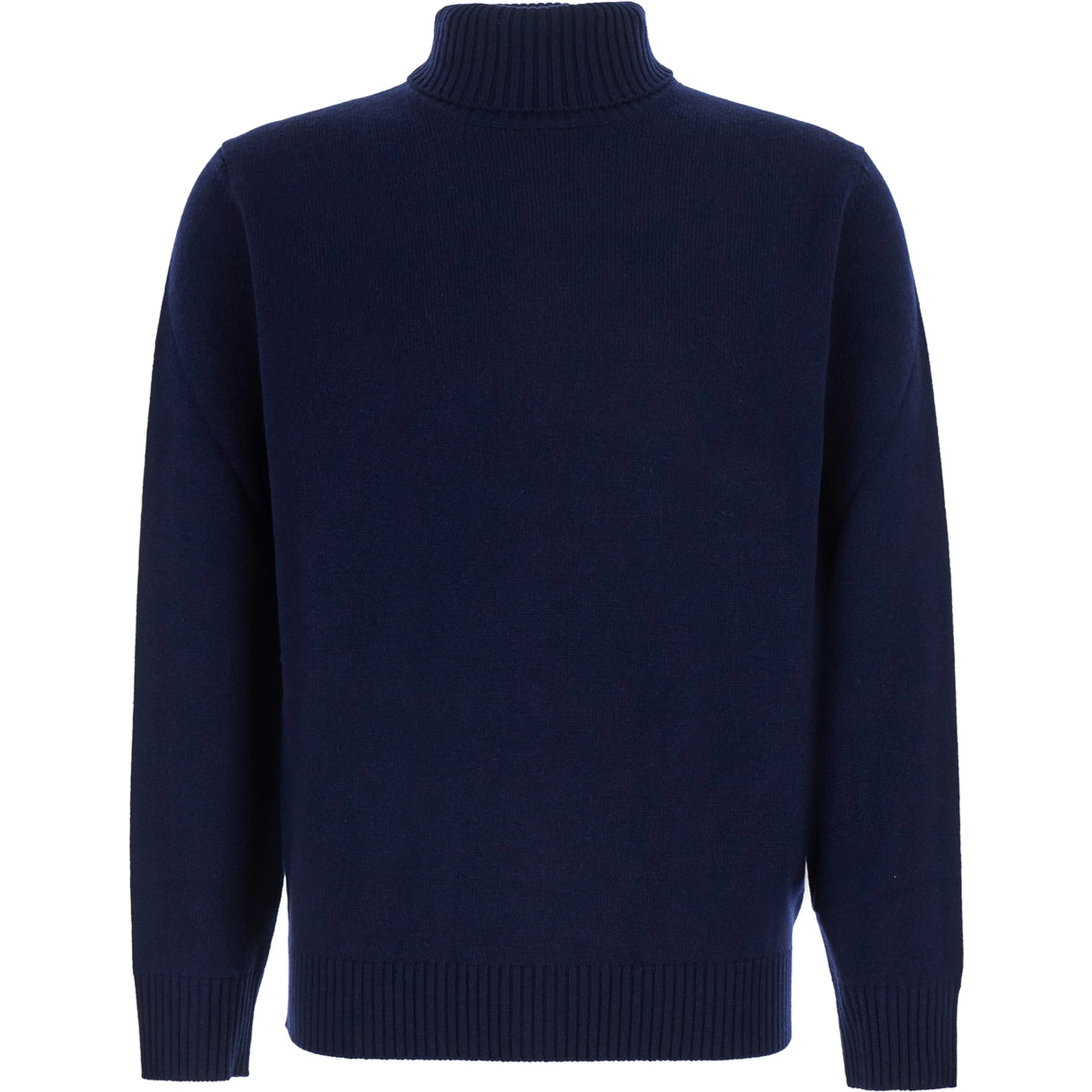 Turtleneck ML F.7gg with long sleeves and wool and cashmere fabric blue women