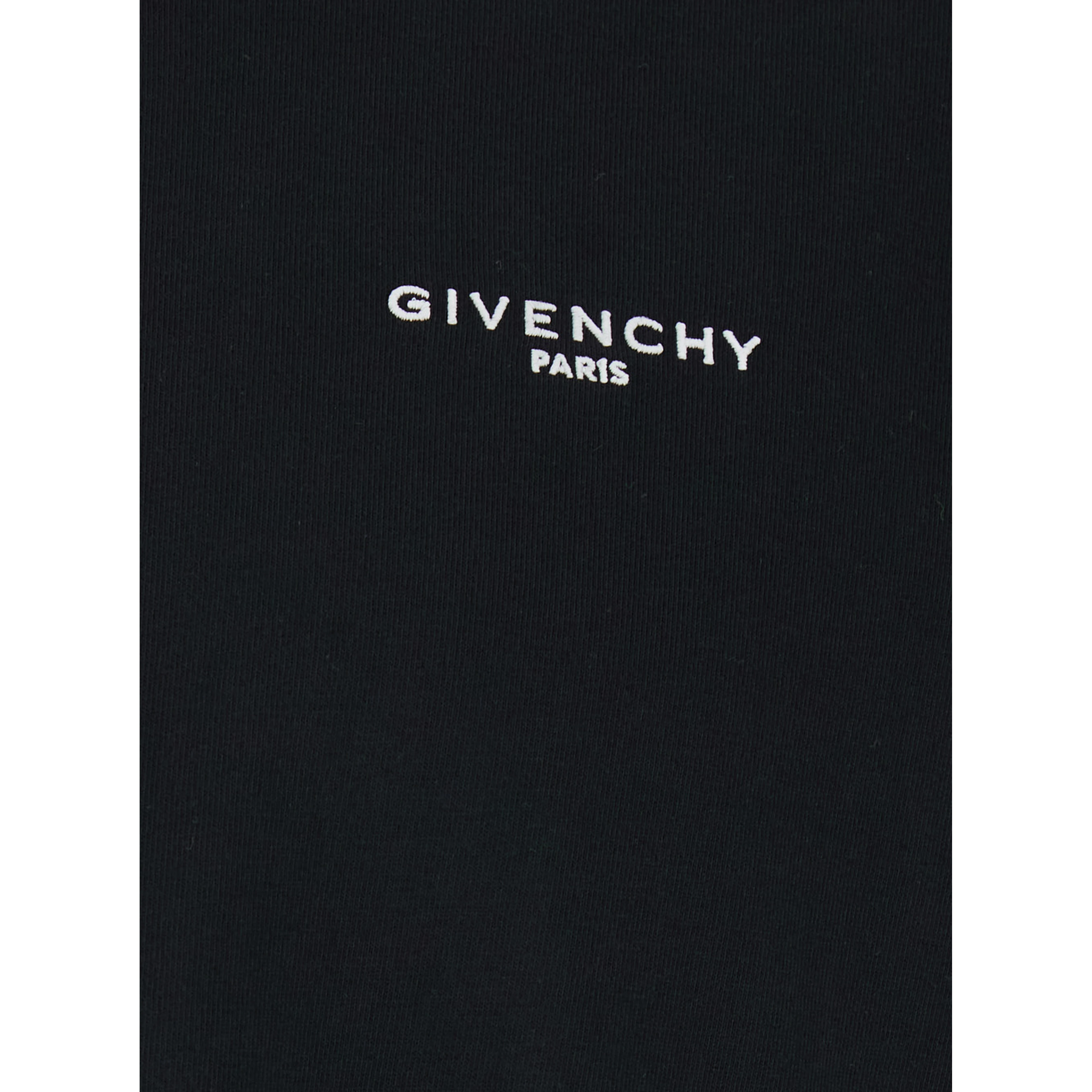 Black T-shirt with logo on the front in Cotton Men