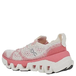 CloudXTempo Pink Low Top Sneakers with Perforated Design and Logo on the Side in Tech Fabric for Women