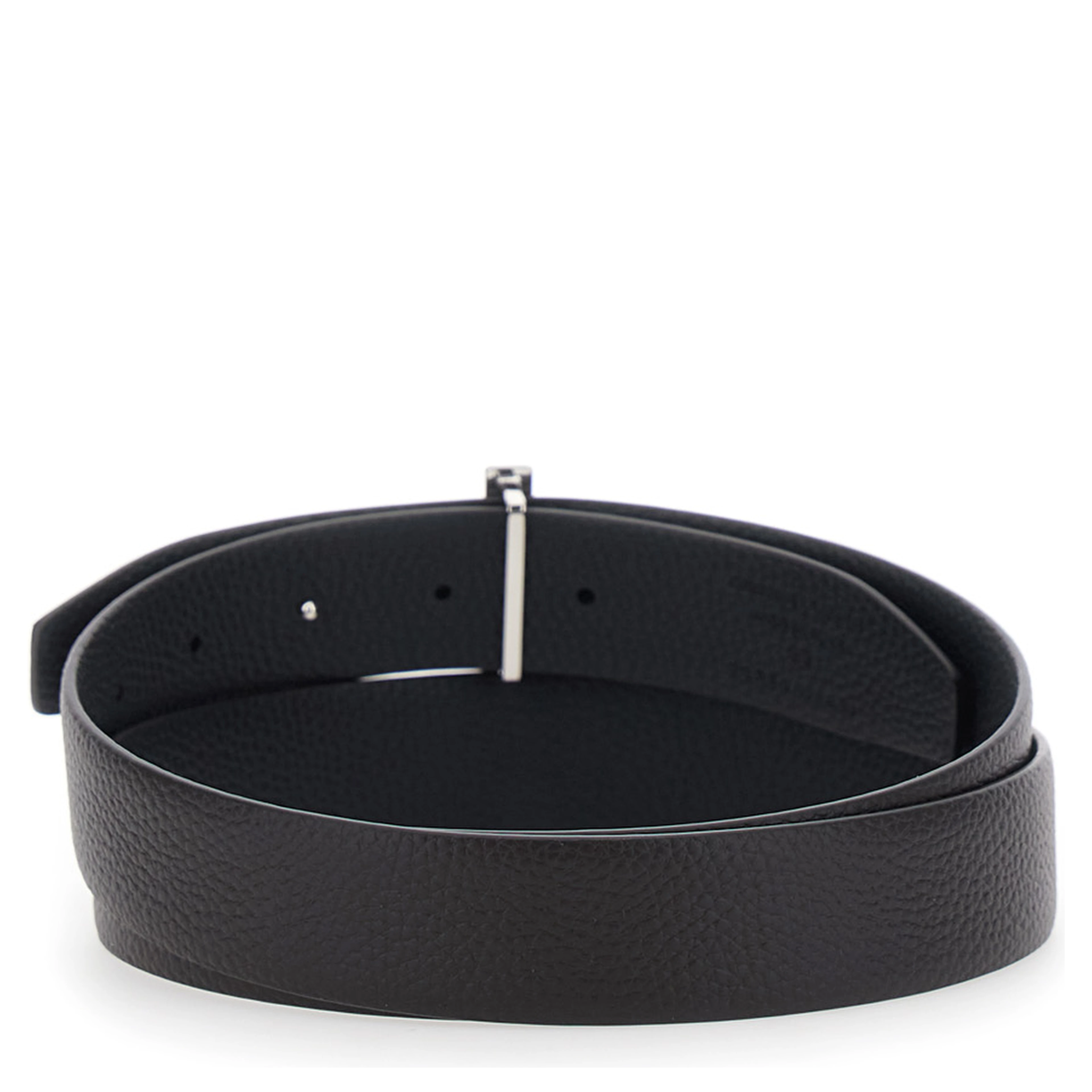 Brown Belt with T Buckle Plate in Leather for Men