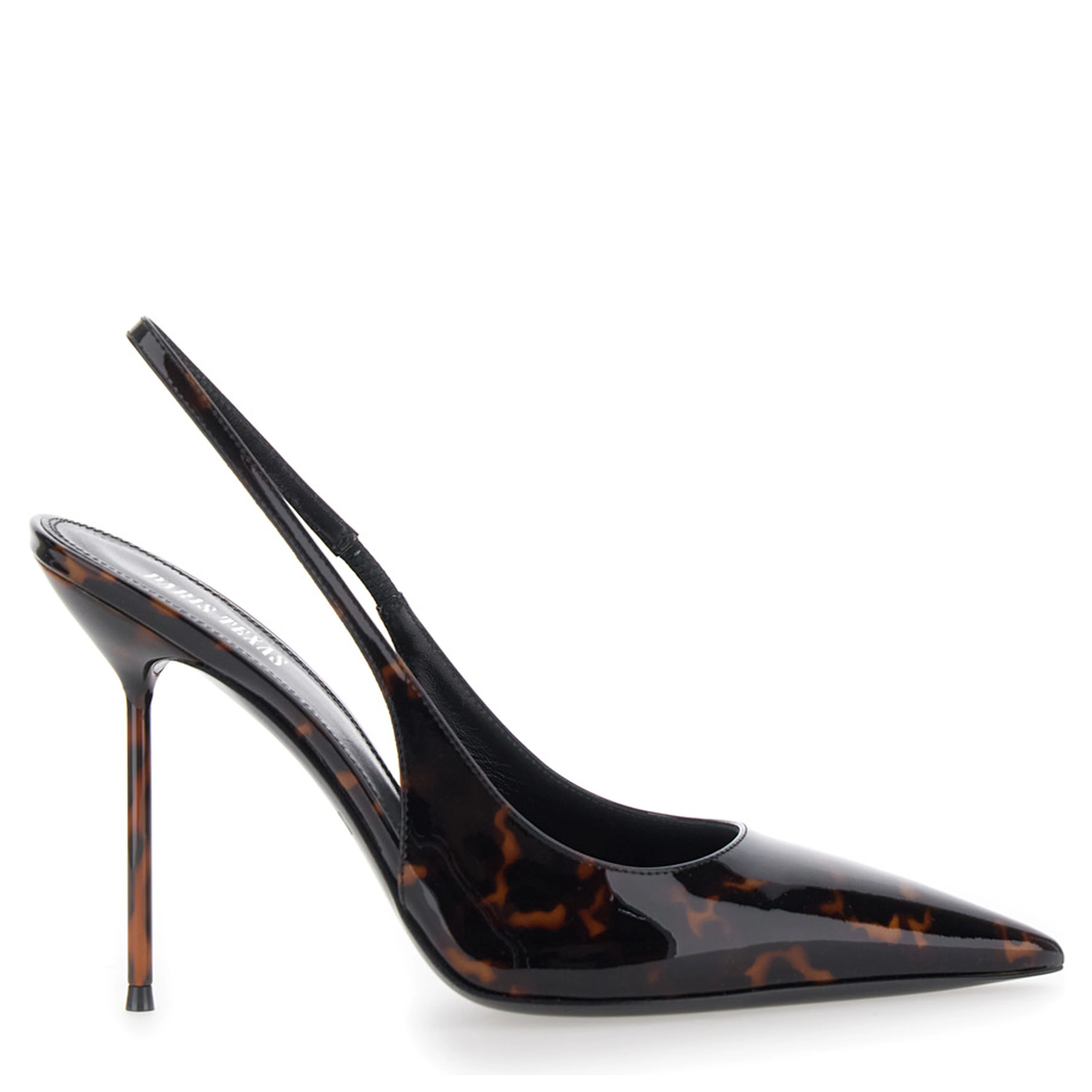 LidiaBrown Slingback with Tortoiseshell Print in Patent Leather for Women