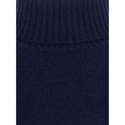 Turtleneck ML F.7gg with long sleeves and wool and cashmere fabric blue women