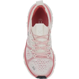 CloudXTempo Pink Low Top Sneakers with Perforated Design and Logo on the Side in Tech Fabric for Women
