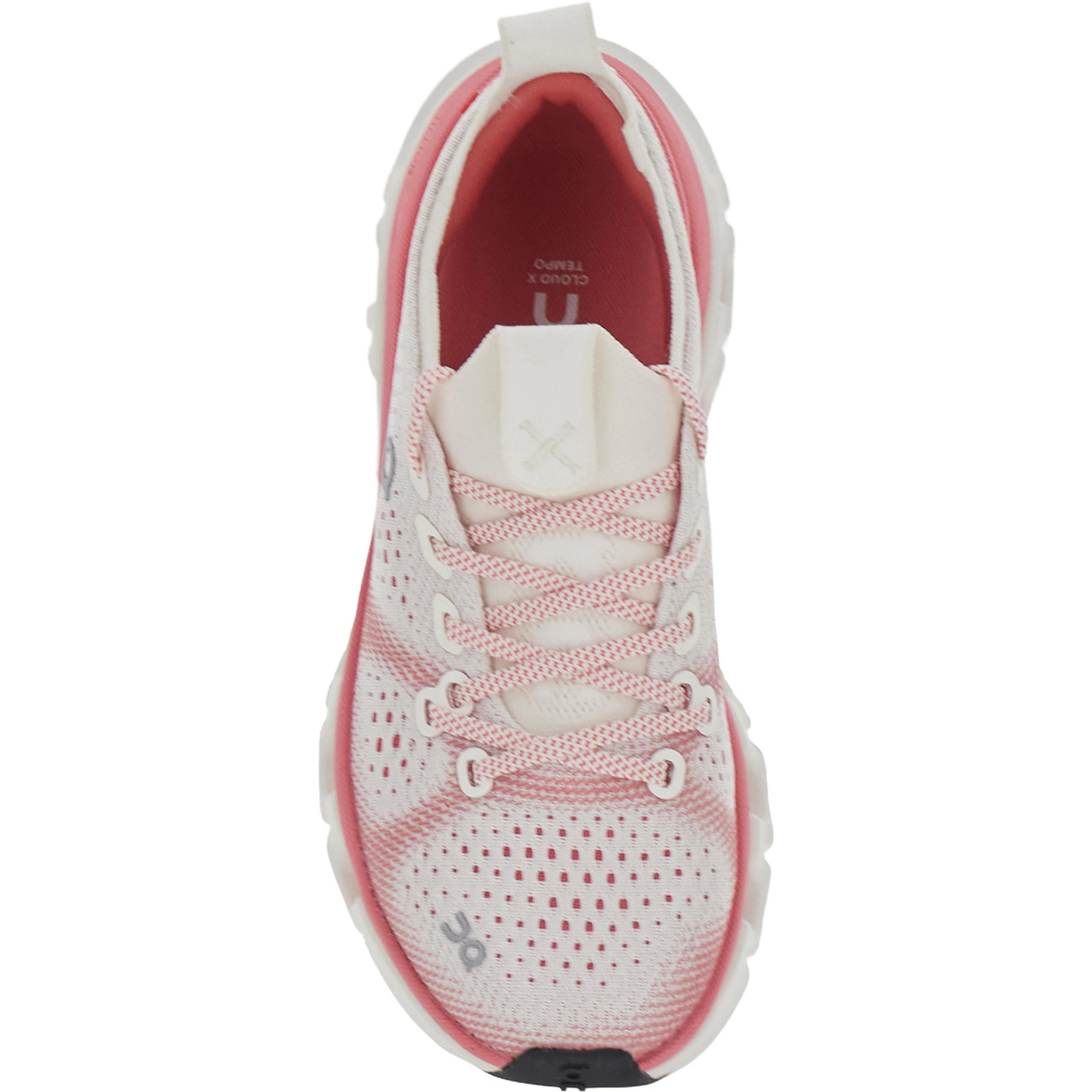 CloudXTempo Pink Low Top Sneakers with Perforated Design and Logo on the Side in Tech Fabric for Women