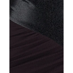 URSULA dark burgundy Dress with Ecoleather details and draped design in viscose for women