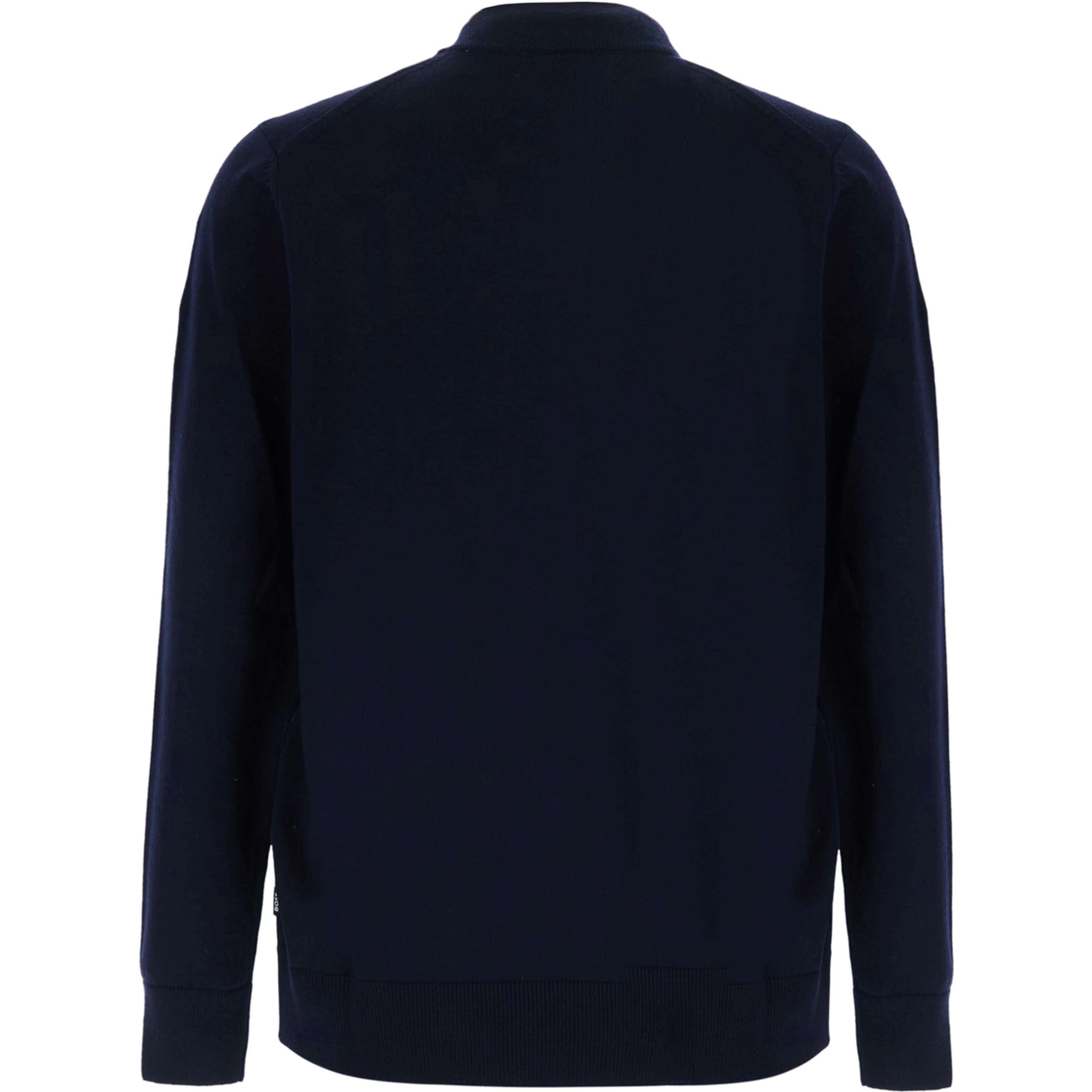Blue Sweater with half zip closure on the front in wool for men
