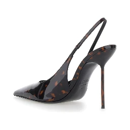 LidiaBrown Slingback with Tortoiseshell Print in Patent Leather for Women