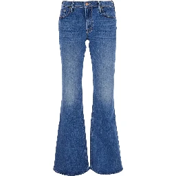 The Jinx Heel blue jeans with high waist and flared cut in denim for women