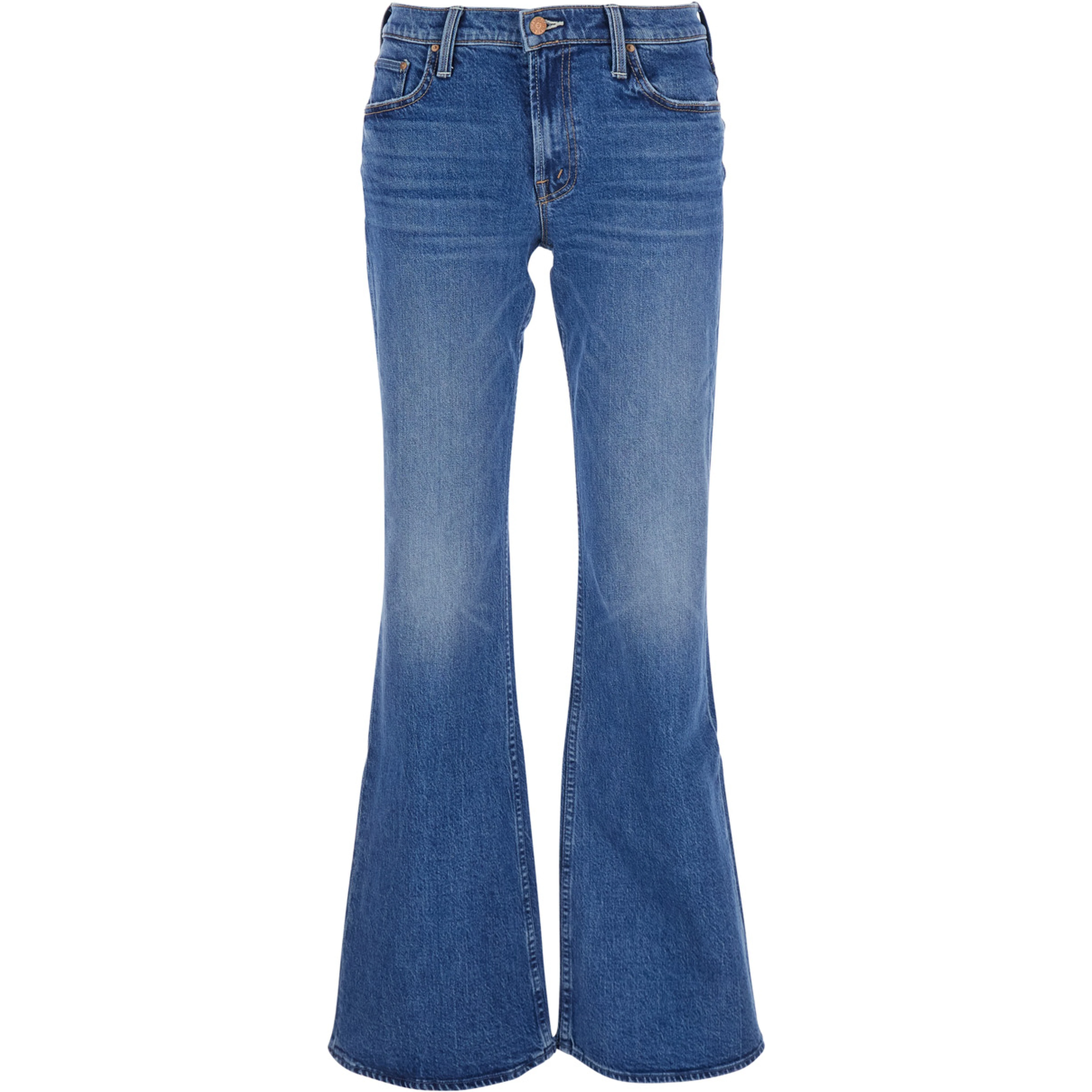 The Jinx Heel blue jeans with high waist and flared cut in denim for women