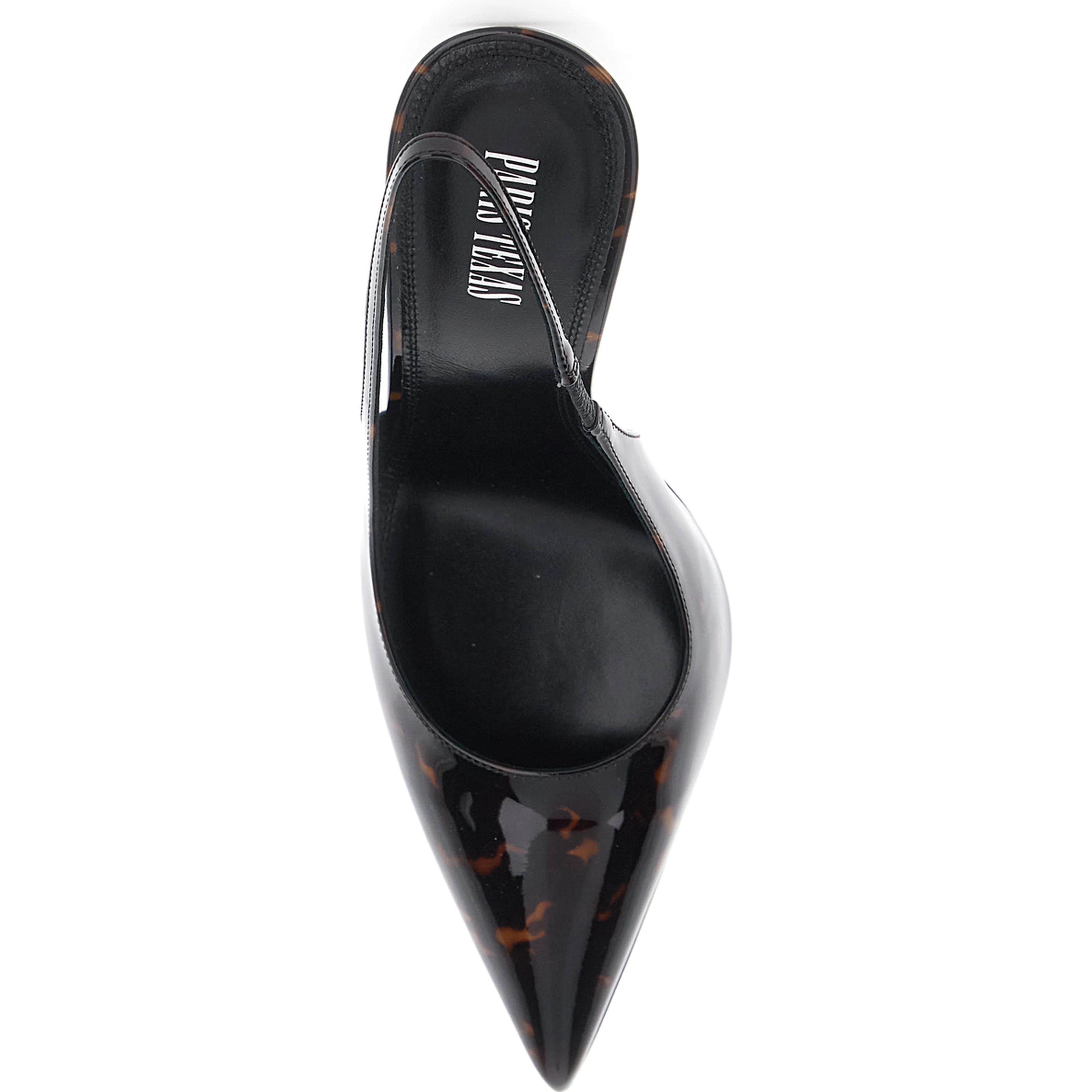 LidiaBrown Slingback with Tortoiseshell Print in Patent Leather for Women