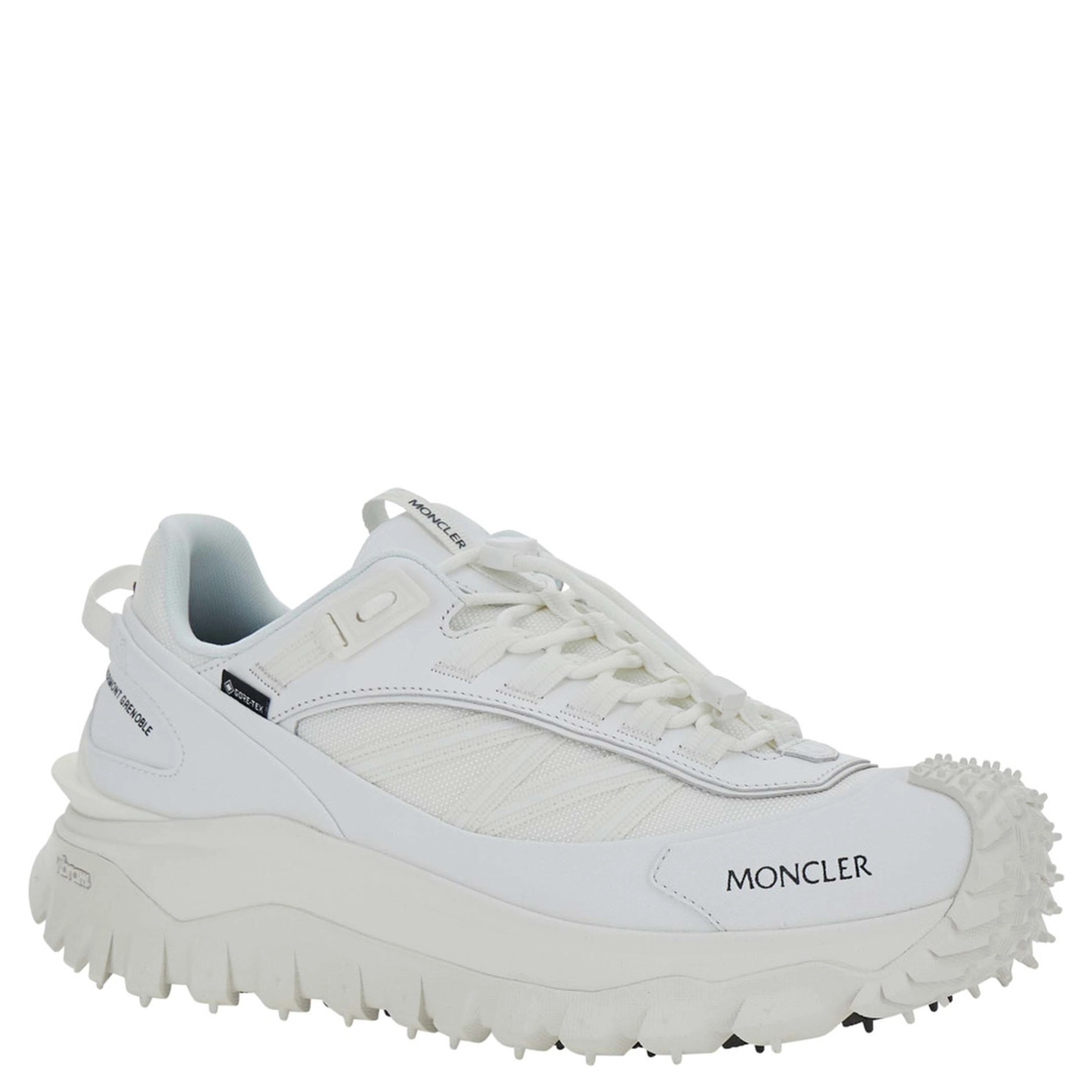 Trailgrip GTX White Low Top Sneakers with Logo Lettering on the Side in Leather and Tech Fabric for Men