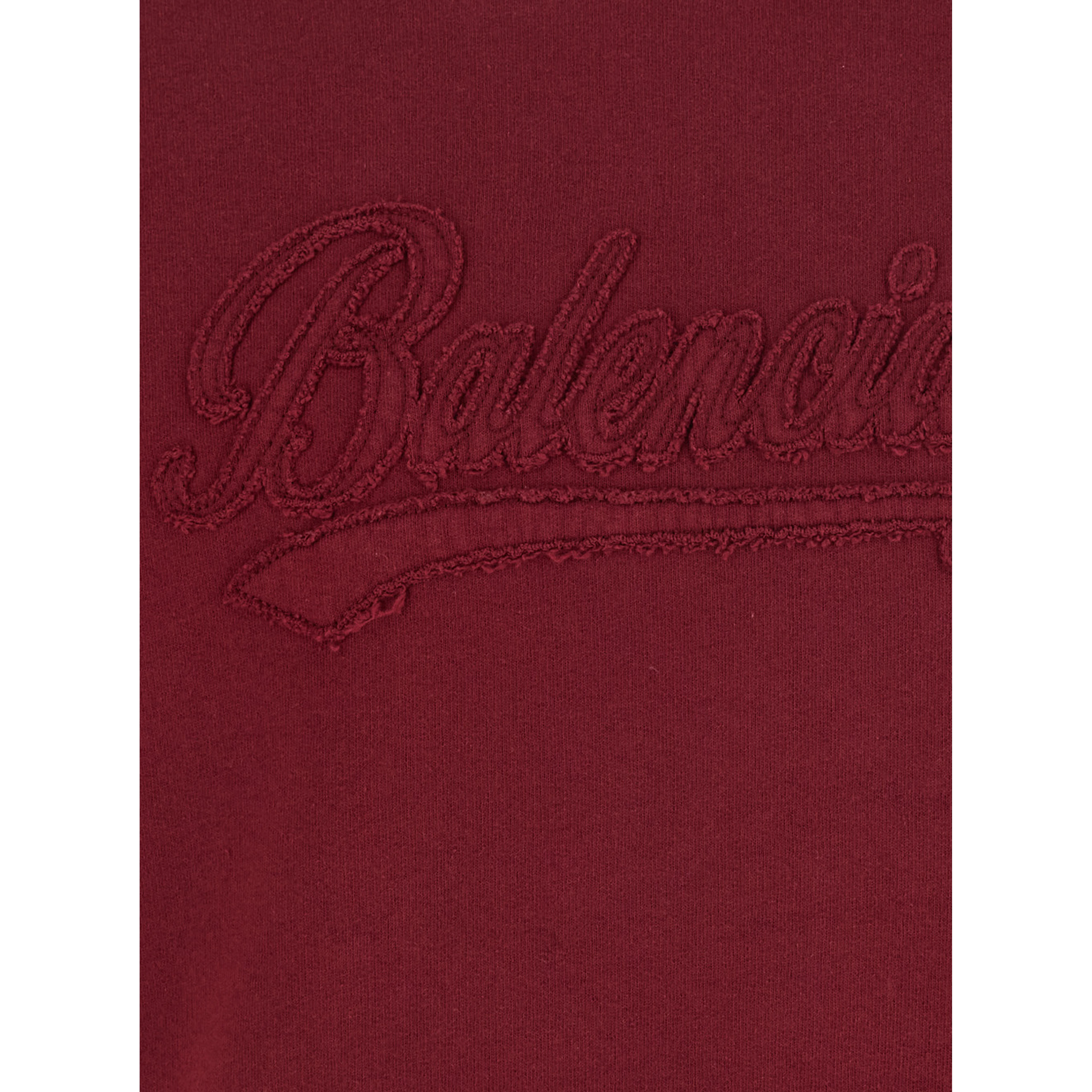 Red Hoodie with Drawstring Hood and Logo Lettering on the Front in Cotton for Men