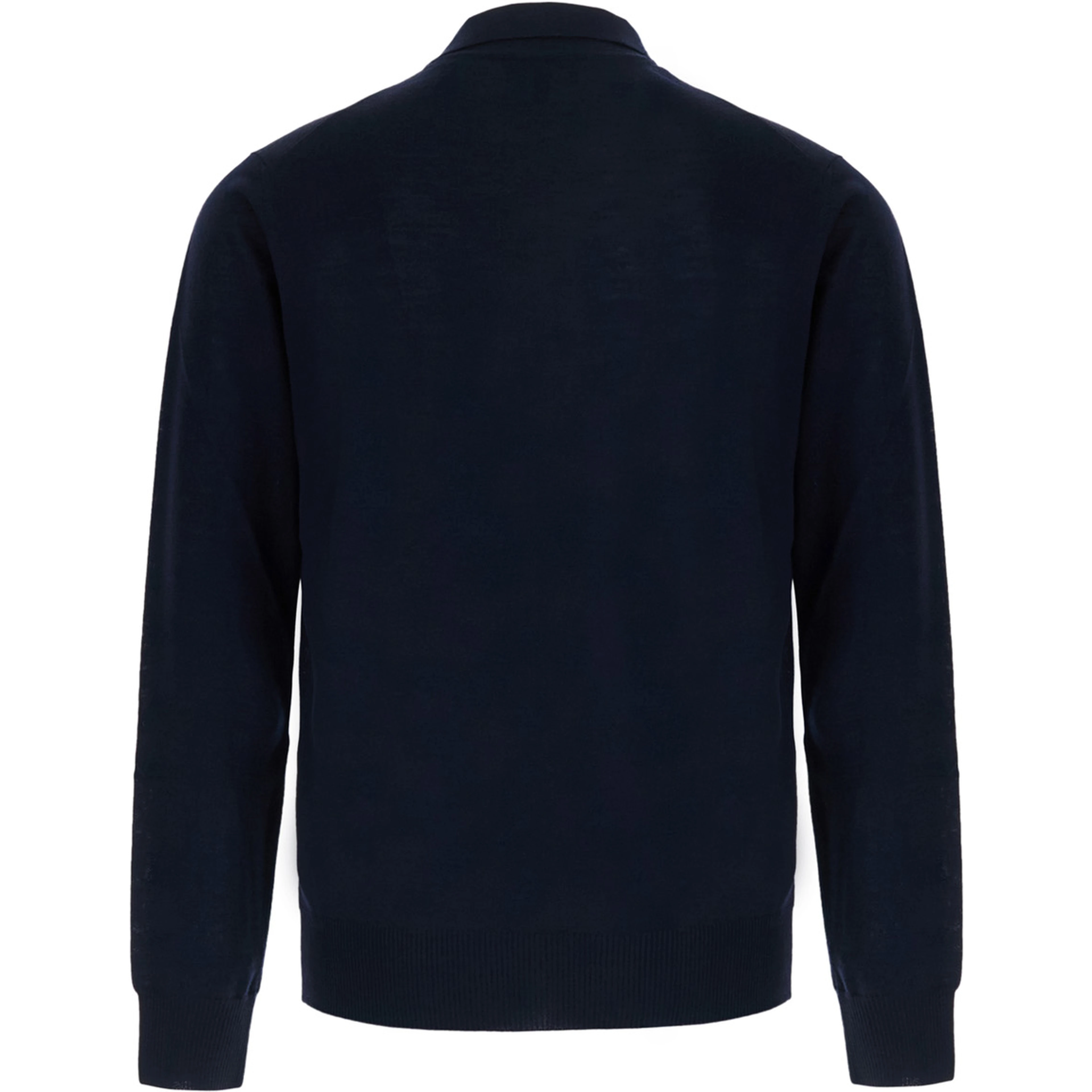 Blue Polo Shirt with tone-on-tone logo in Wool for Men