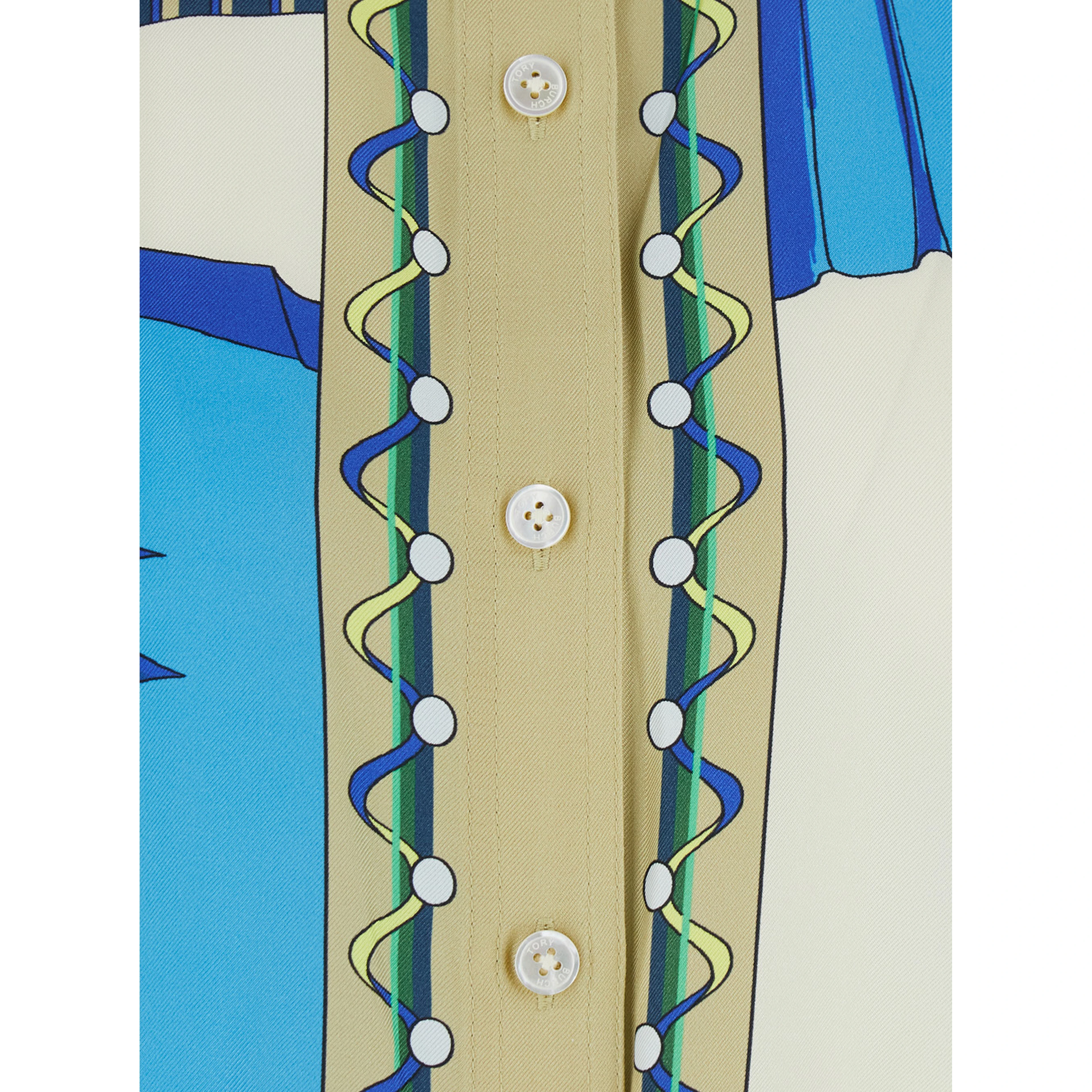 multicolor Long dress with waist belt and all-over print in silk for women