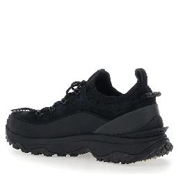 Trailgrip Black Sneaker with Logo Detail on the Front and Chunky Sole in Leather for Men