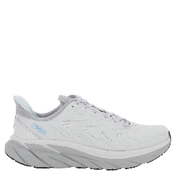 CLIFTON UTL is a cushioning shoe, made of Tech Fabric, in white, unisex