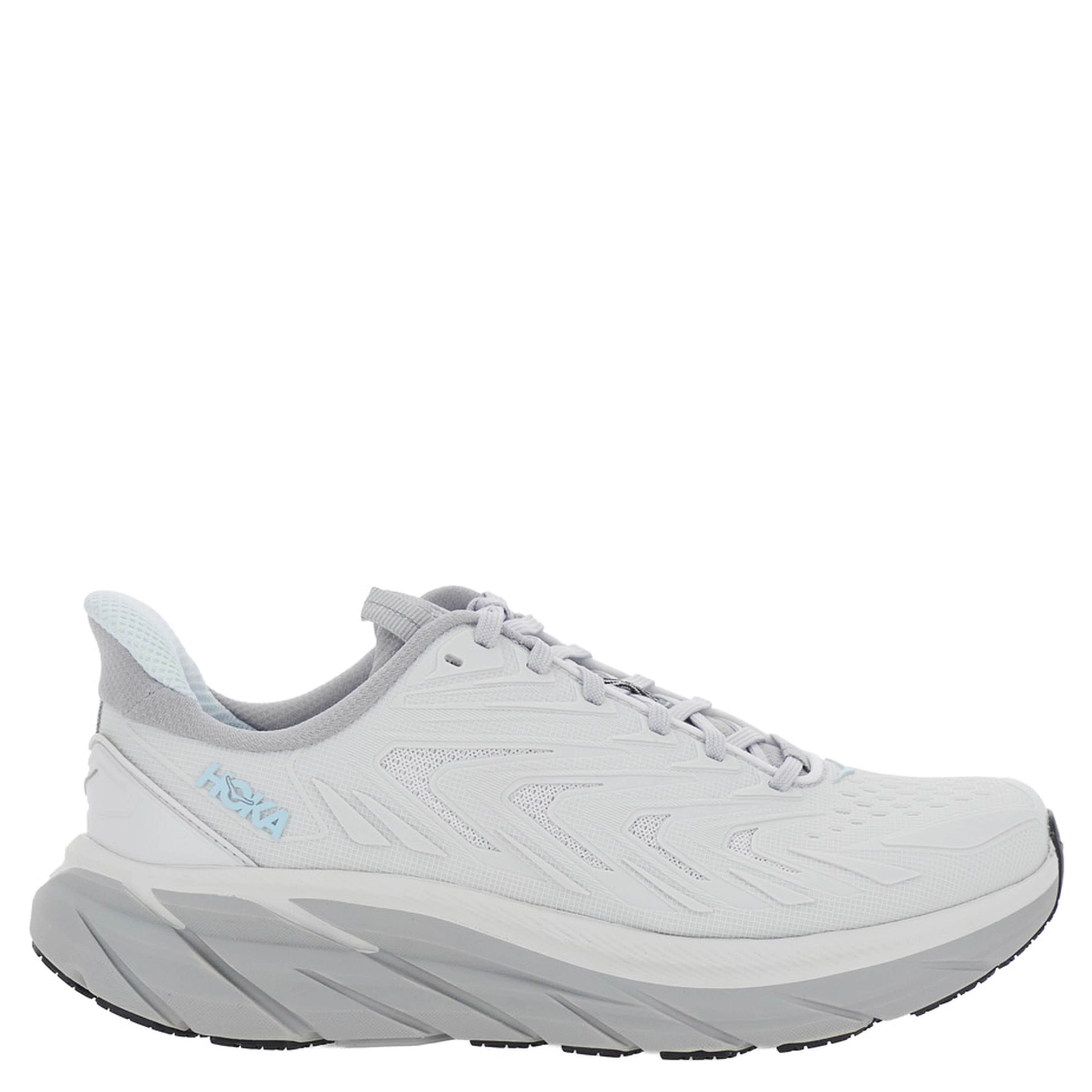 CLIFTON UTL is a cushioning shoe, made of Tech Fabric, in white, unisex