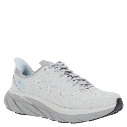 CLIFTON UTL is a cushioning shoe, made of Tech Fabric, in white, unisex