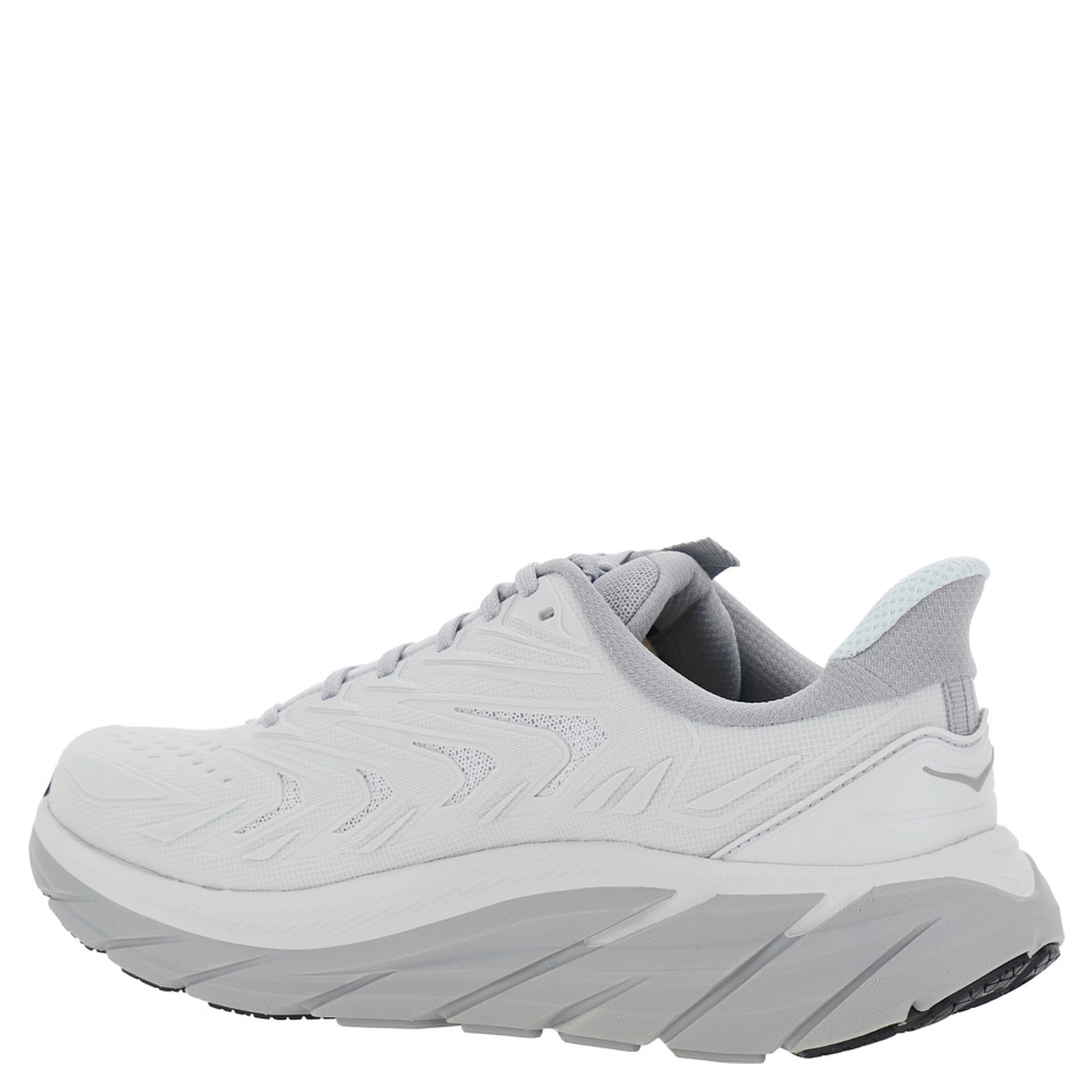 CLIFTON UTL is a cushioning shoe, made of Tech Fabric, in white, unisex