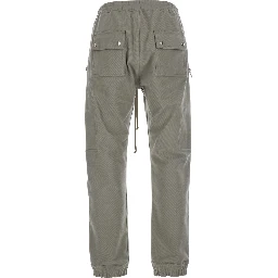 Heizer Grey Pants with side zip cargo pockets in cotton for men