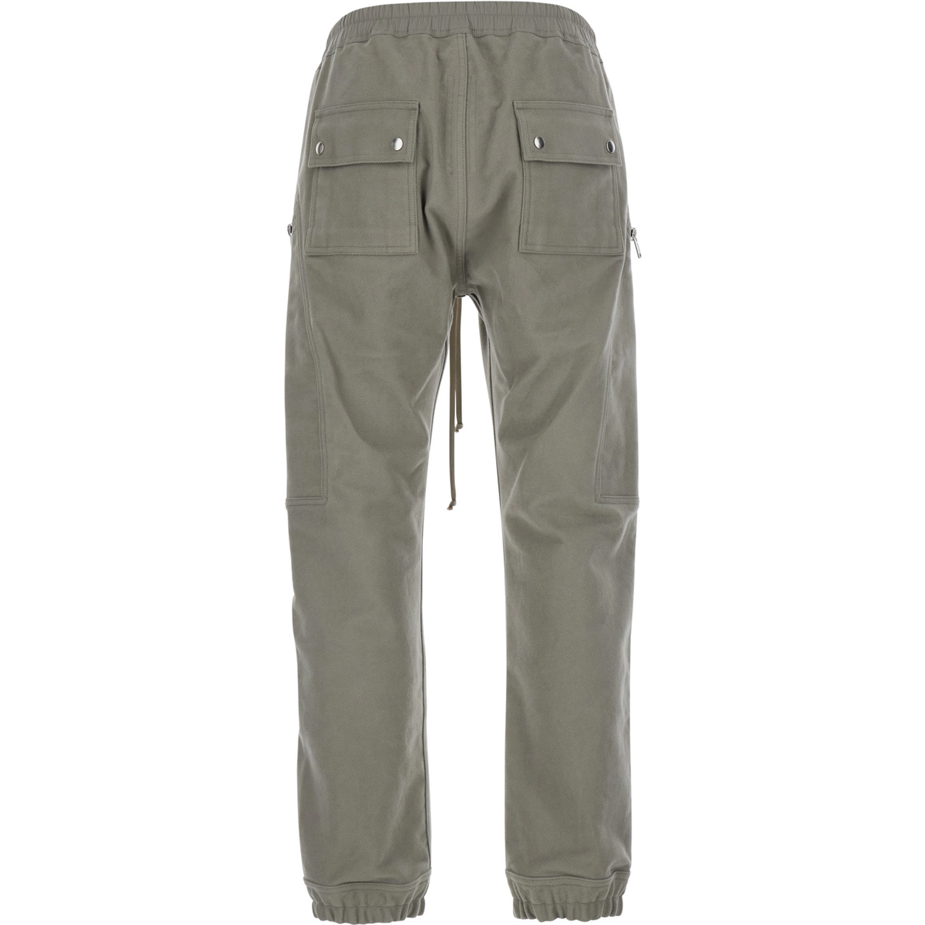 Heizer Grey Pants with side zip cargo pockets in cotton for men