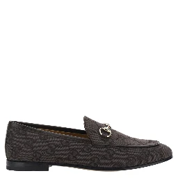 Jordan Brown Loafers with Horsebit on the Front in GG Canvas for Women