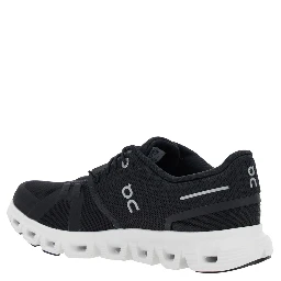 Sneaker Cloud 6 Low Top with Mesh Inserts and Logo on the Side in Black Tech Fabric for Women
