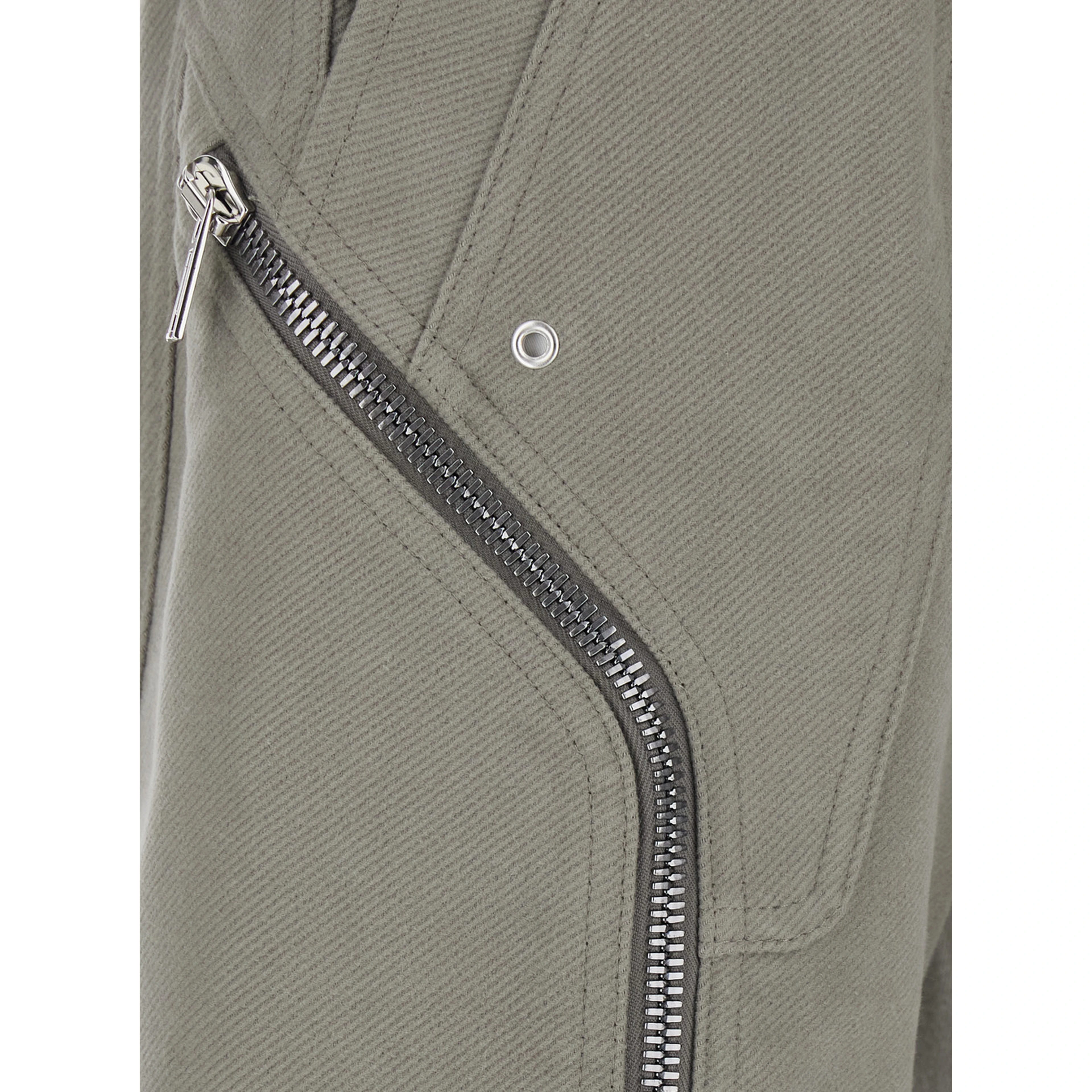 Heizer Grey Pants with side zip cargo pockets in cotton for men