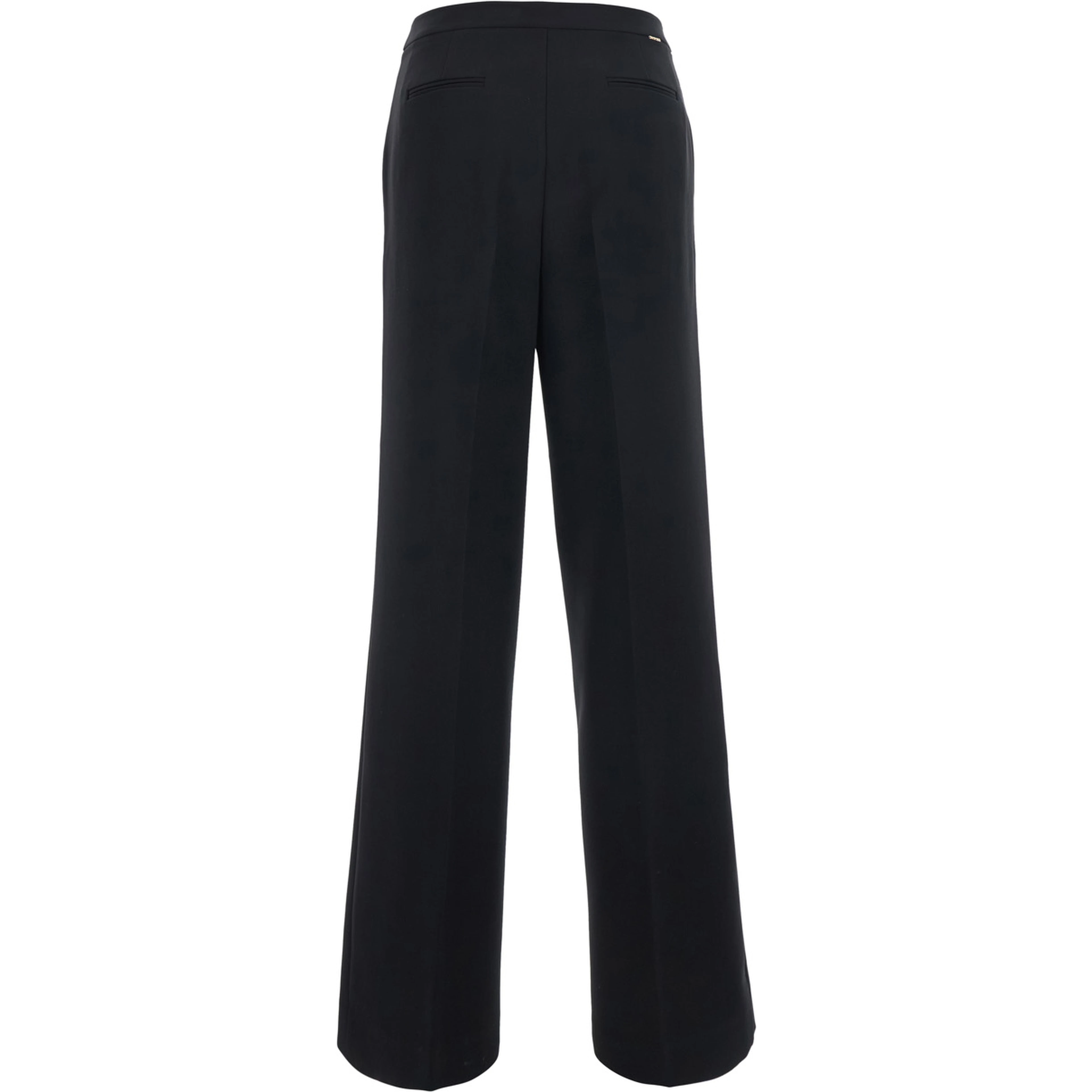 MADREPERL Pants with elegant details in Black Tech Fabric for women
