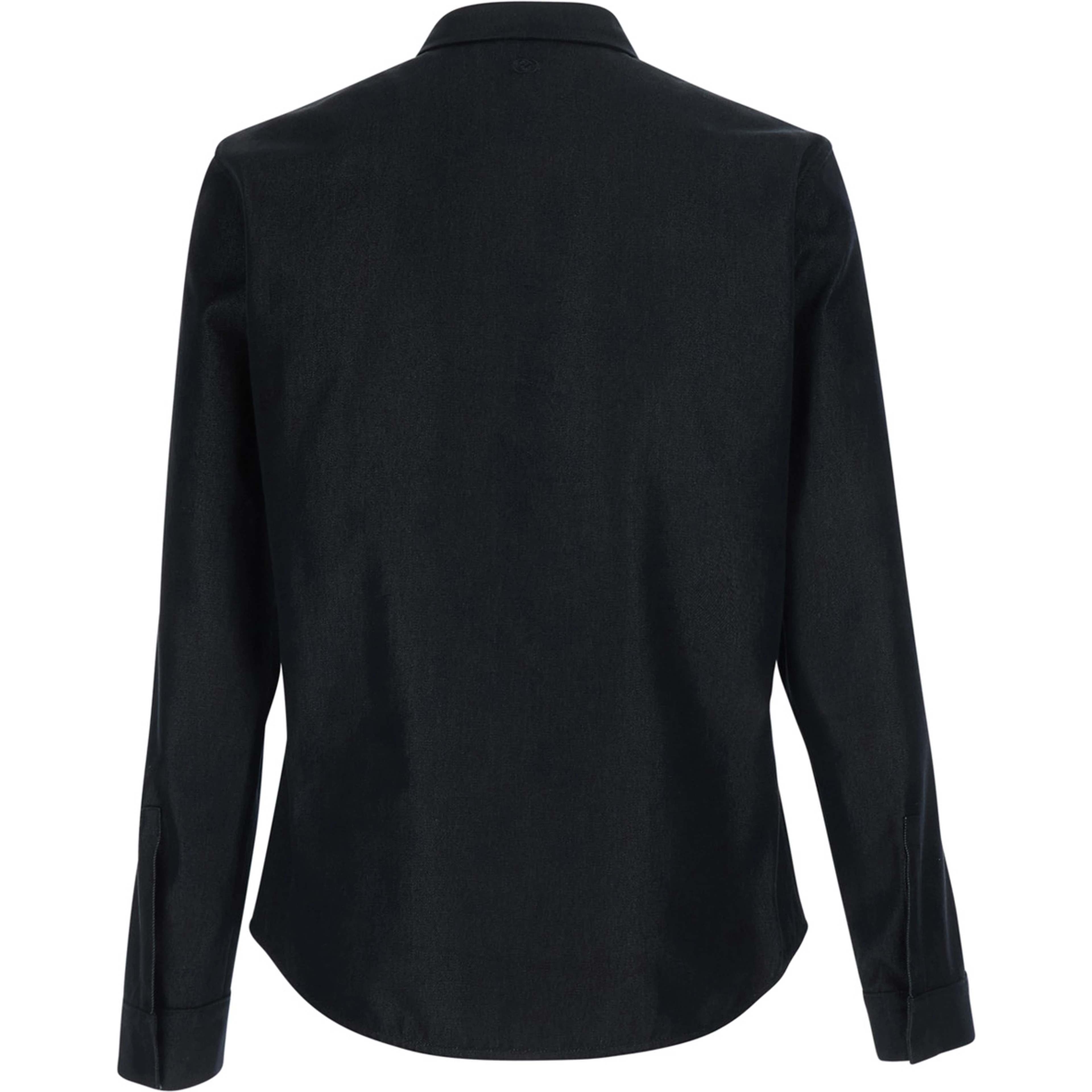 Black Shirt with pointed collar and tone-on-tone GG logo on the back in Denim for Men