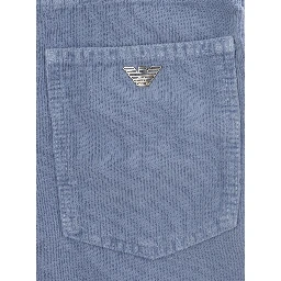 Blue jeans with logo embroidery on the back in denim boy