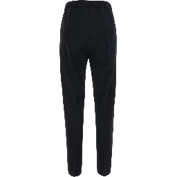 Buddy Black pants with elastic drawstring waistband in fabric for women