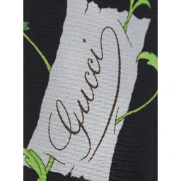 Multicolor scarf with floral print in silk for women
