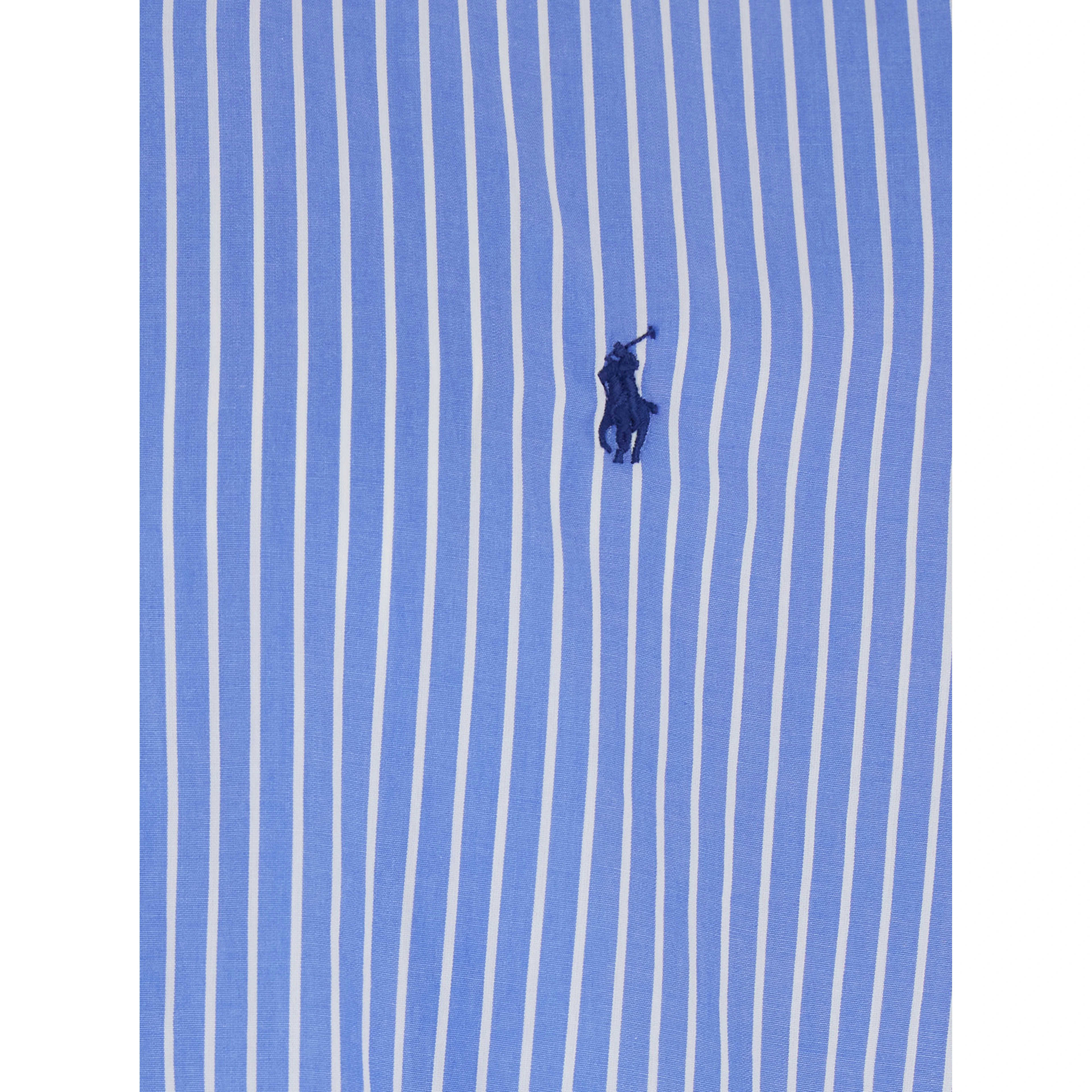 WASHED STRIPE Blue Shirt with Classic Collar and Long Sleeves for Men