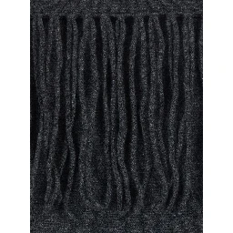 Grey Sweater with frayed details on the back and edges in cashmere for women