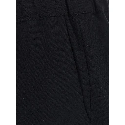 Buddy Black pants with elastic drawstring waistband in fabric for women