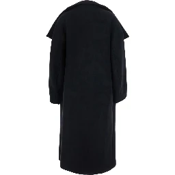 Scott Coat with Notched Collar and Long Sleeves in Tech Fabric Black for Men