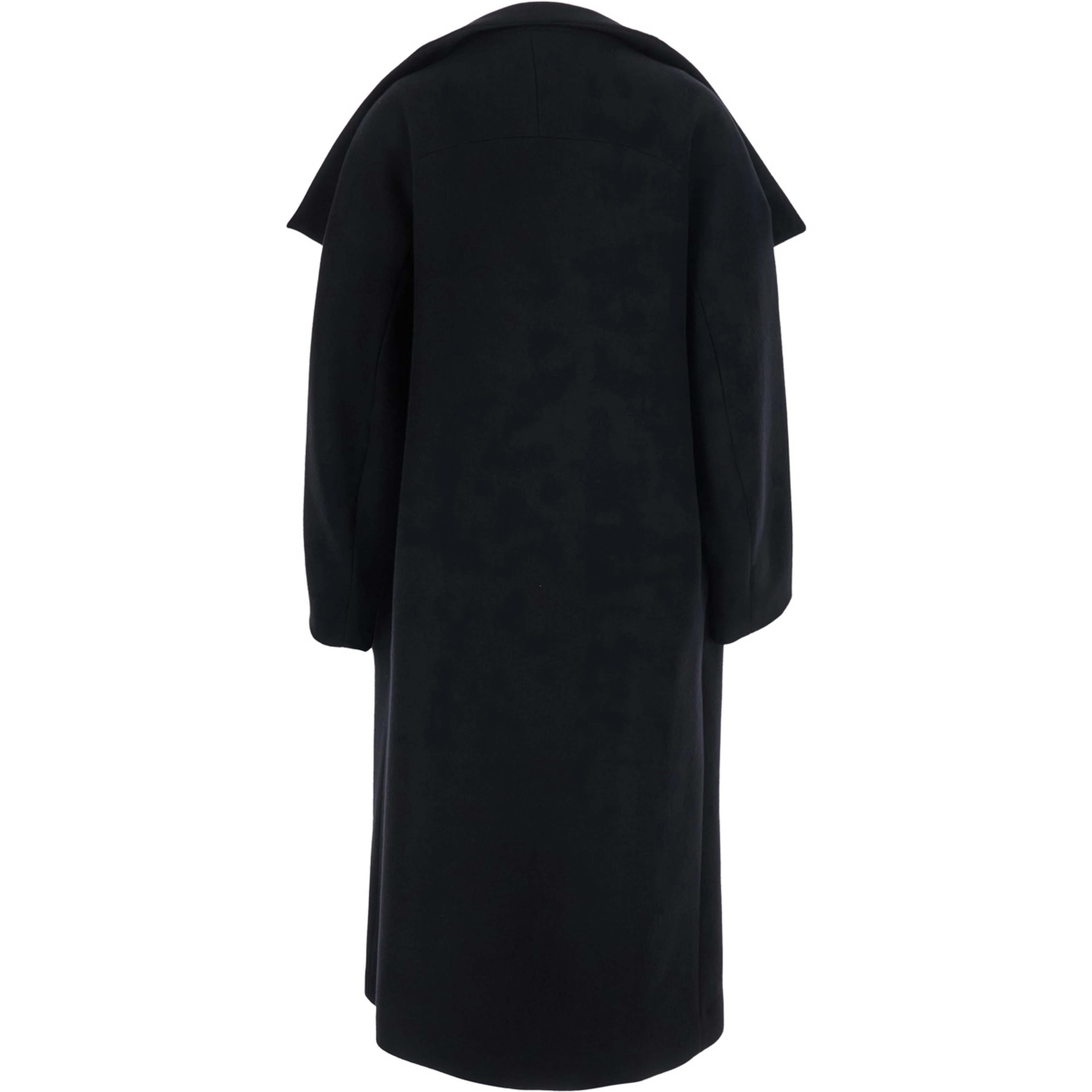 Scott Coat with Notched Collar and Long Sleeves in Tech Fabric Black for Men