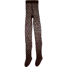 Brown tights with all-over GG motif in Tech Fabric women
