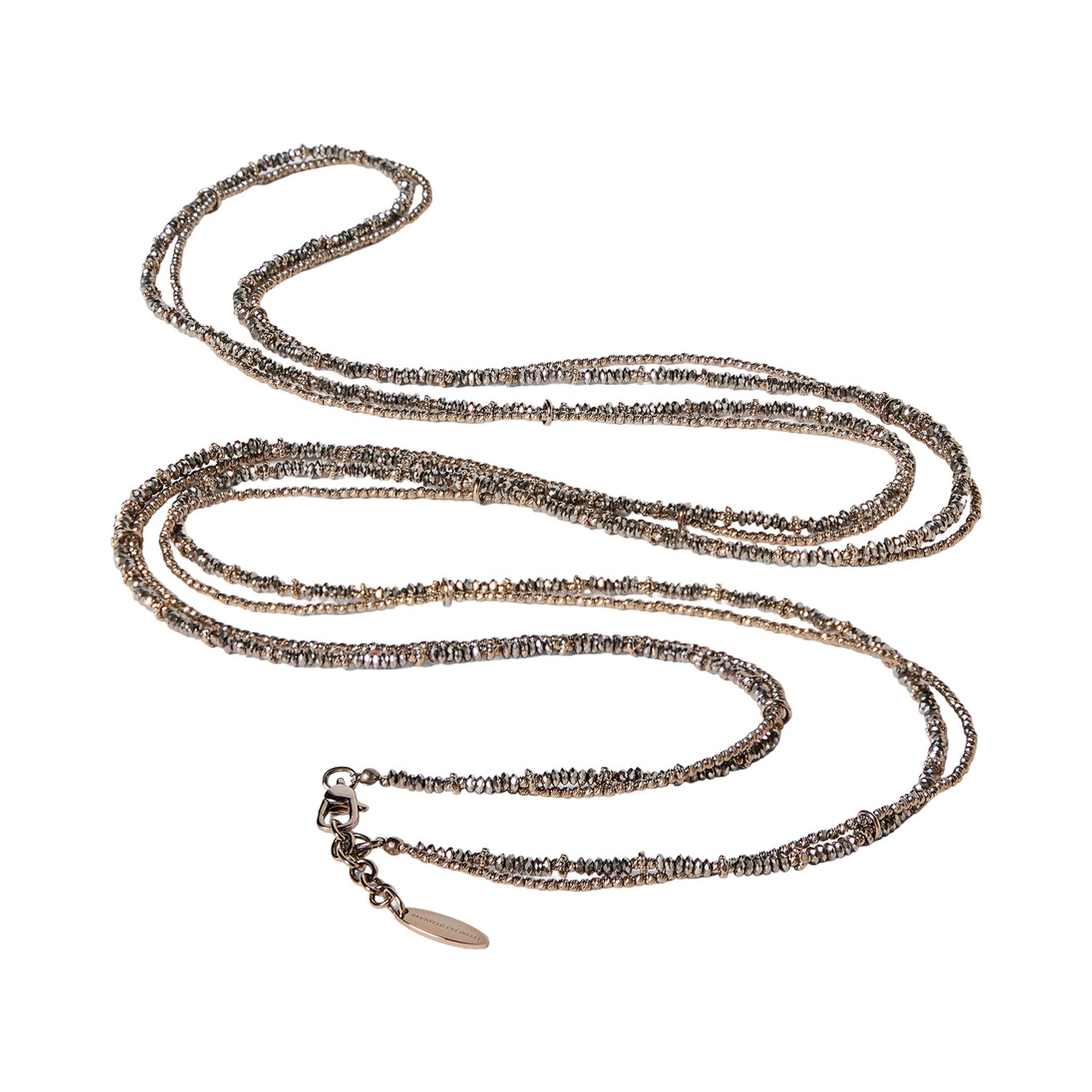 Metallic Bracelet with layered design and Monile in Metal for women